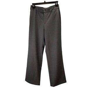 Banana Republic Stretch Career Pants size 2 Gray Wool Blend Flat Front Wide Leg